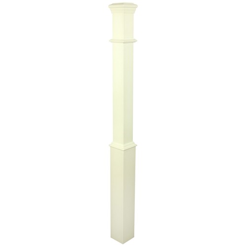White primed box newel - box,