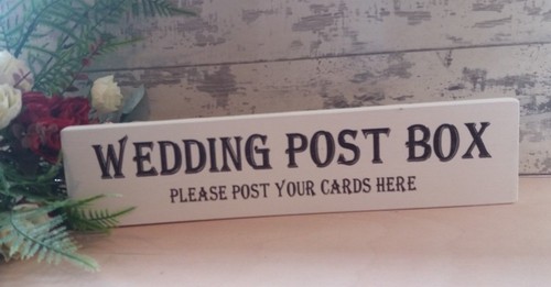 Wedding post box sign free - box,