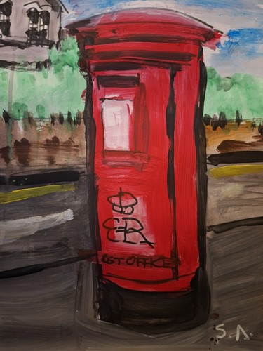 Urban naïve expressionism red - naïve,