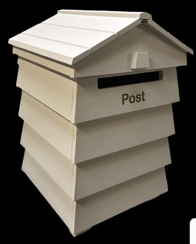 Painted beehive post box - beehive,