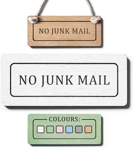 Personalised junk mail sign - no,