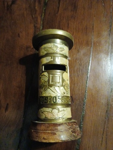 Vintage brass money - brass, box