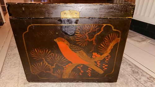 Antique chinoiserie ebonised - chinoiserie,